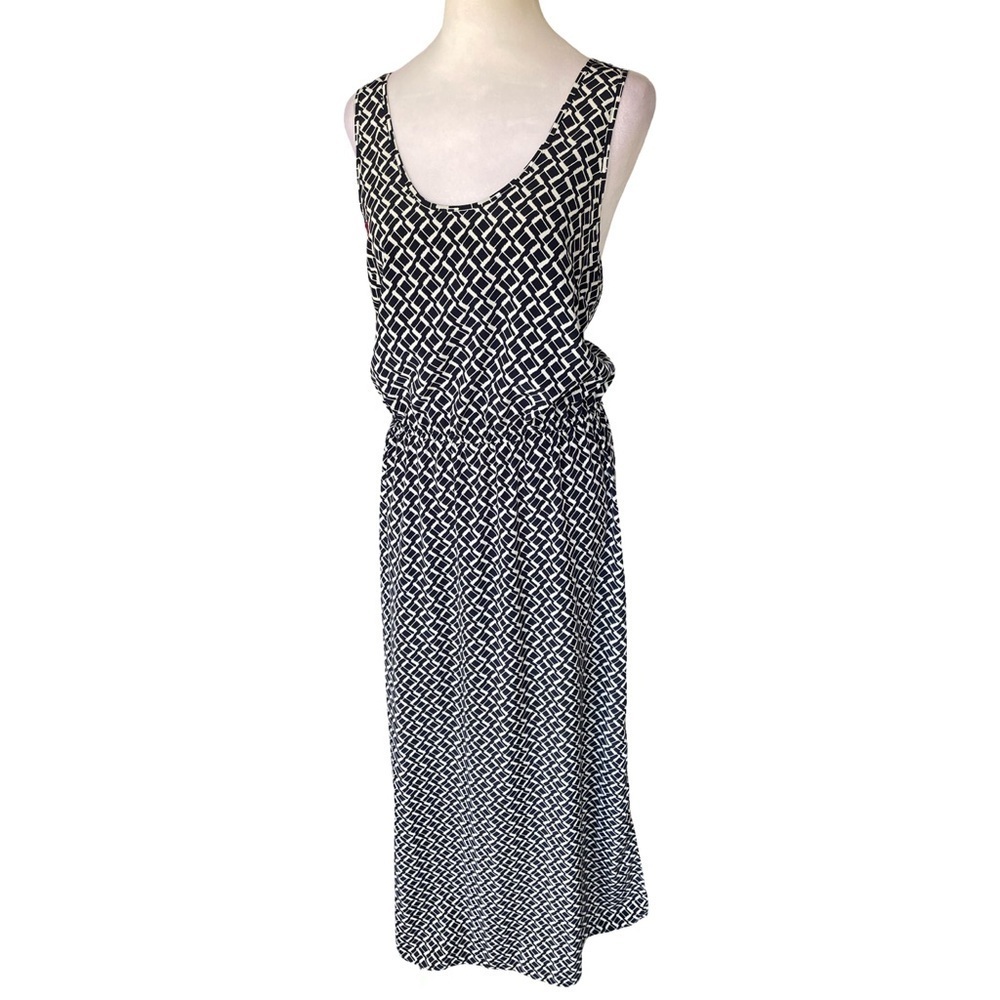 Banana Republic Navy and White Maxi Dress Women’s Size 10 - Picture 3 of 11